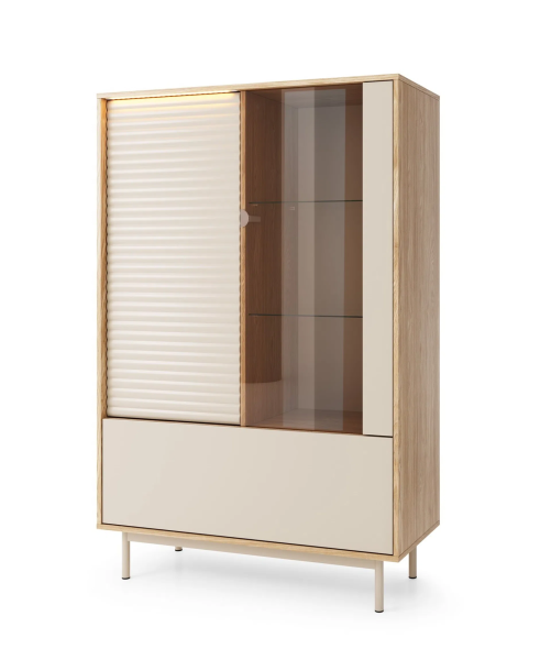 Витрина TILA TI1 2d1w (Dab Olejowany/Cashmere)