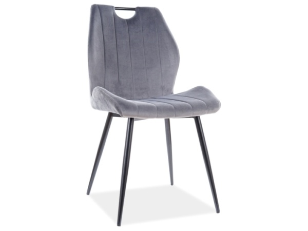 Стул ARCO VELVET (VELVET SZARY BLUVEL 14)