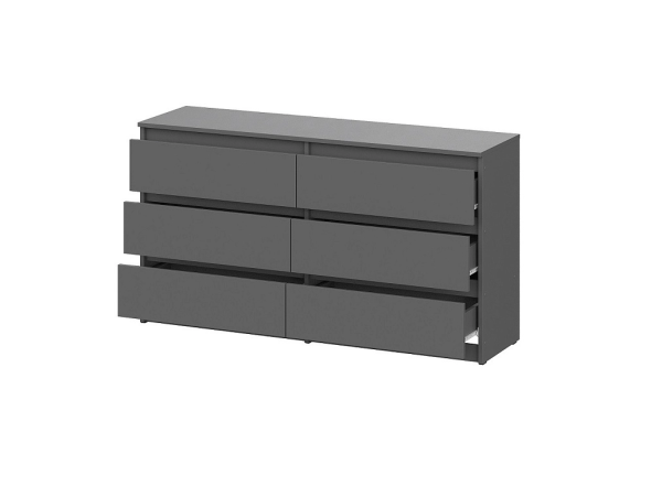 Комод с ящиками 1,38м ДЕНВЕР (Серия 2) (Графит серый)