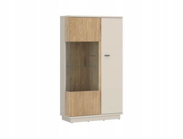 Витрина MOSANO LUSV102 2D (CASHMERE/DĄB CREMONA/CASHMERE/PVC DĄB CREMONA)