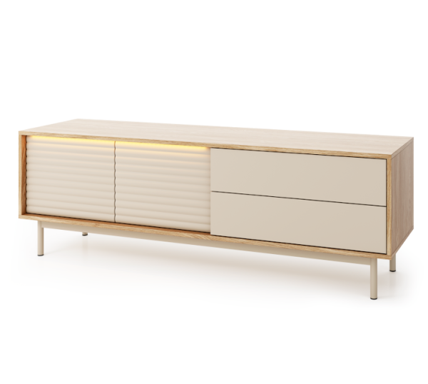 Тумба ТВ TILA TI4 2d2s (Dab Olejowany/Cashmere)