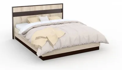Кровать с подъемным механизмом 1,6 ЭШЛИ (Дуб сонома/Венге)