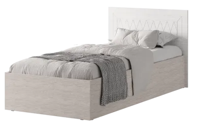 Кровать без основания под матрас 0,9 БРИТАНИКА (Дуб атланта/Дуб брашированный (F22))