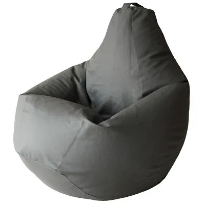 Кресло-мешок L (Серый (экокожа))