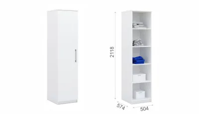 Шкаф 1 дверный АВРОРА (Белый)