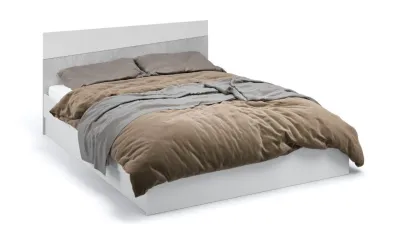 Кровать с основанием под матрас 1,6 АНТАРИЯ (Белый/Ателье светлый)