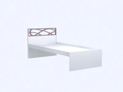 Кровать с ЛДСП основанием под матрас 0,9 САМАНТА Мод.СМ3 (Дуб седан)
