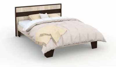 Кровать без основания под матрас 1,4 ЭШЛИ (Дуб сонома/Венге)