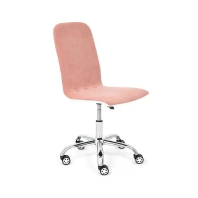 Кресло компьютерное RIO (Флок/Кож.зам/Розовый/белый)
