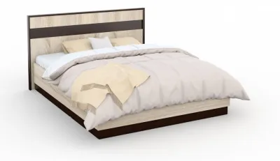 Кровать с подъемным механизмом 1,6 ЭШЛИ (Новая комплектация) (Дуб сонома/Венге)